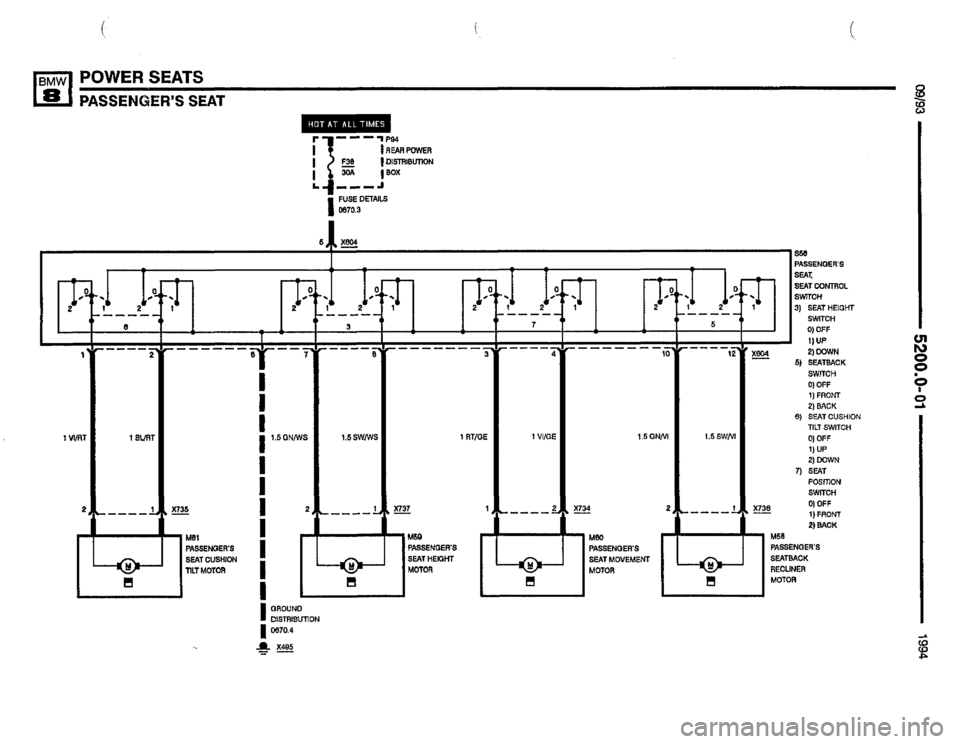 BMW 840ci 1994 E31 Electrical Troubleshooting Manual 