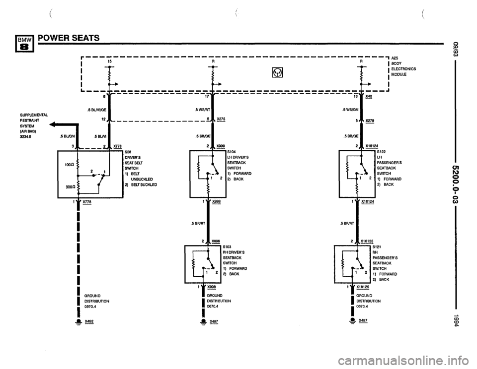 BMW 840ci 1994 E31 Electrical Troubleshooting Manual 