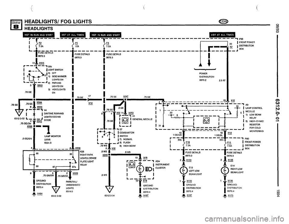 BMW 840ci 1994 E31 Electrical Troubleshooting Manual 