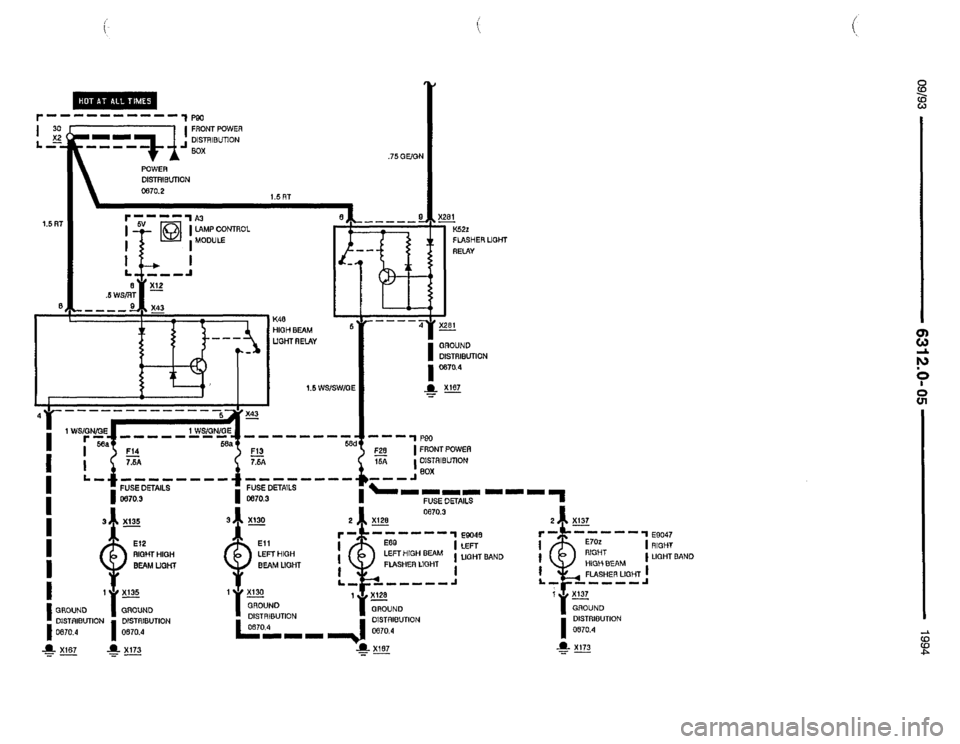 BMW 840ci 1994 E31 Electrical Troubleshooting Manual 