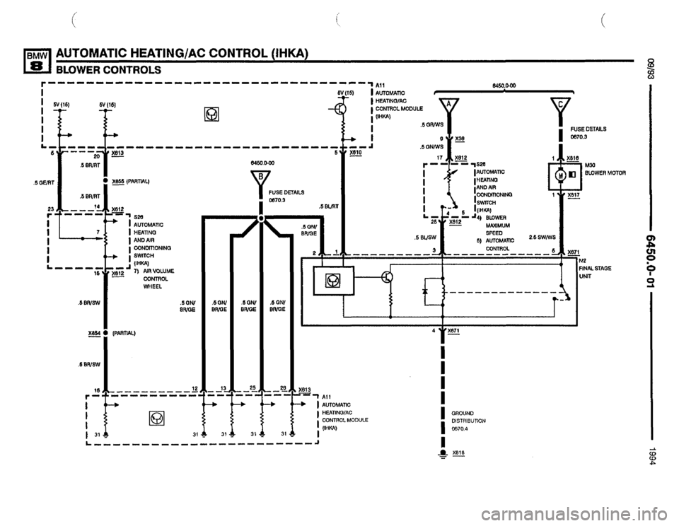 BMW 840ci 1994 E31 Electrical Troubleshooting Manual 