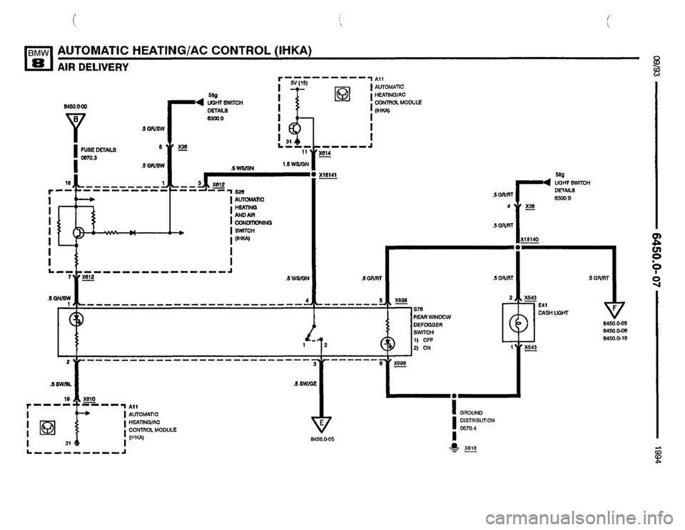 BMW 840ci 1994 E31 Electrical Troubleshooting Manual 