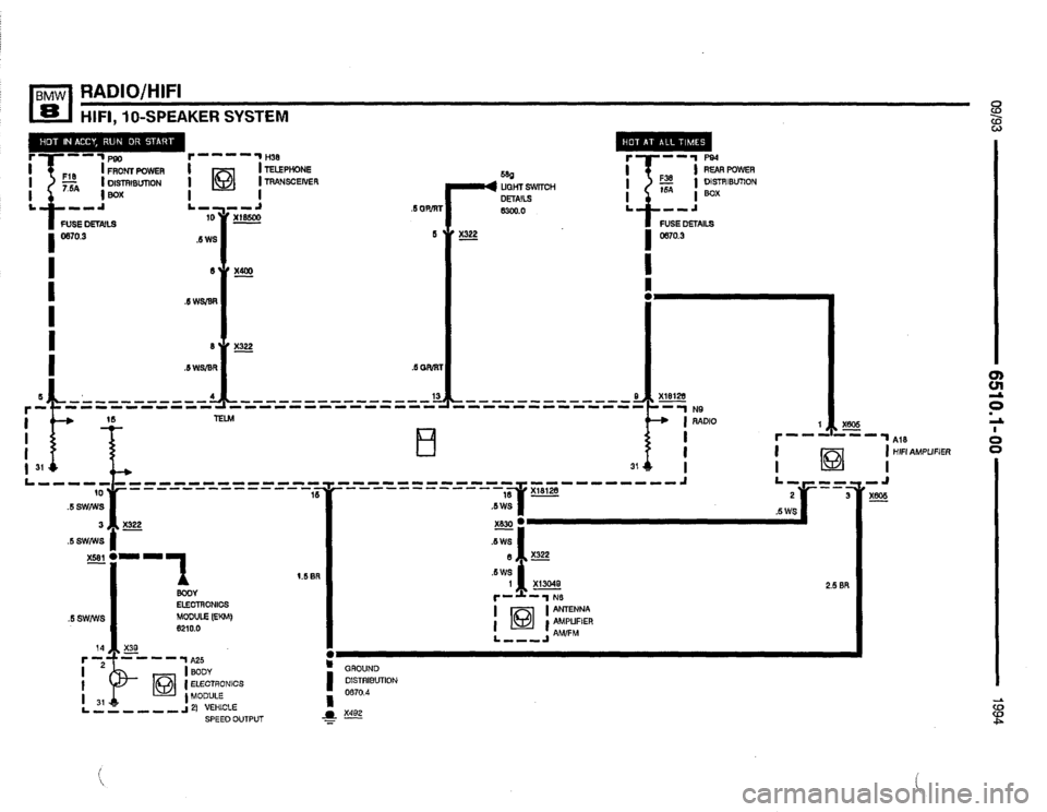 BMW 840ci 1994 E31 Electrical Troubleshooting Manual 