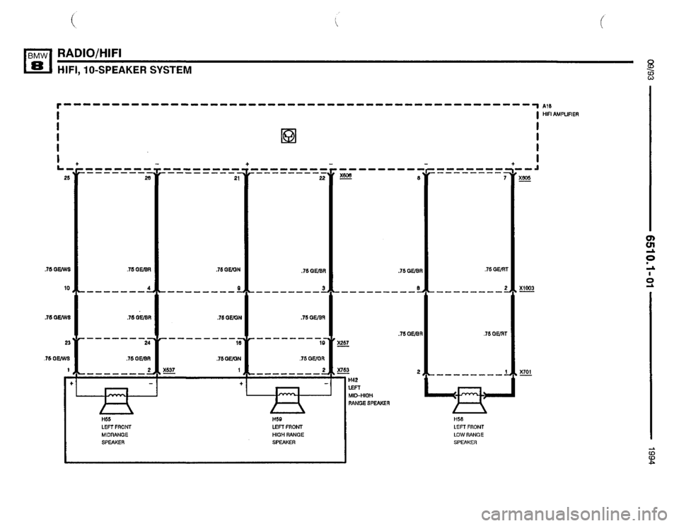BMW 840ci 1994 E31 Electrical Troubleshooting Manual 