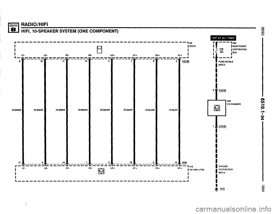 BMW 840ci 1994 E31 Electrical Troubleshooting Manual 