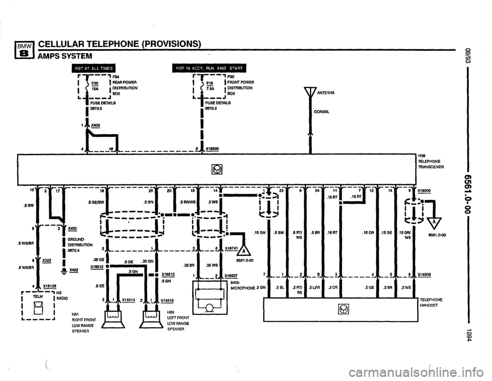 BMW 840ci 1994 E31 Electrical Troubleshooting Manual 