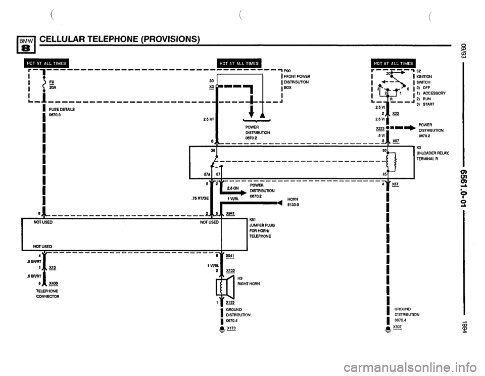 BMW 840ci 1994 E31 Electrical Troubleshooting Manual 
