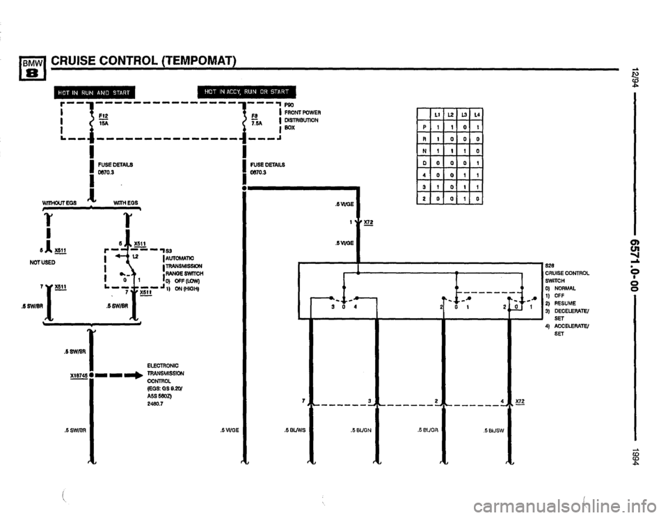 BMW 840ci 1994 E31 Electrical Troubleshooting Manual 