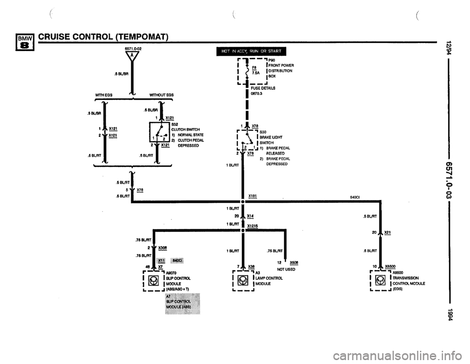 BMW 840ci 1994 E31 Electrical Troubleshooting Manual 