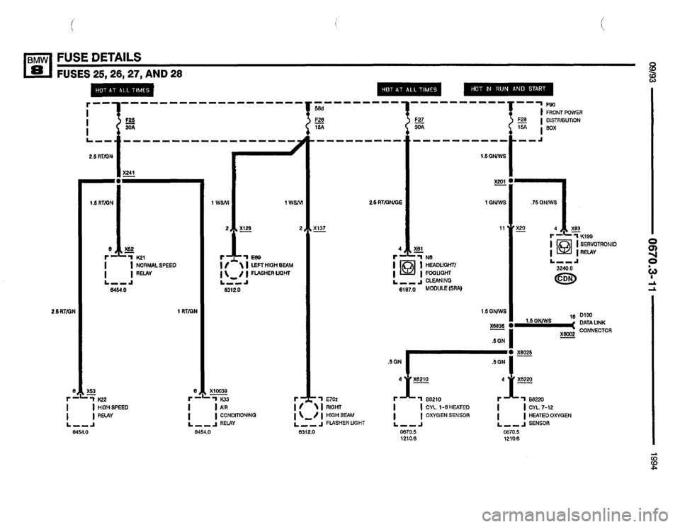 BMW 840ci 1994 E31 Electrical Troubleshooting Manual 