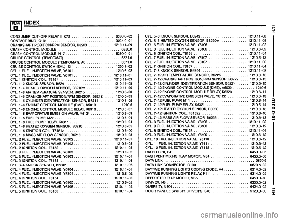 BMW 850csi 1994 E31 Electrical Troubleshooting Manual 