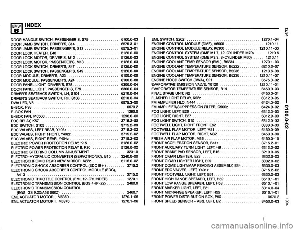 BMW 850ci 1994 E31 Electrical Troubleshooting Manual 