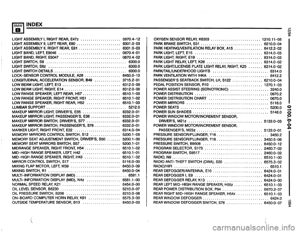 BMW 850ci 1994 E31 Electrical Troubleshooting Manual 