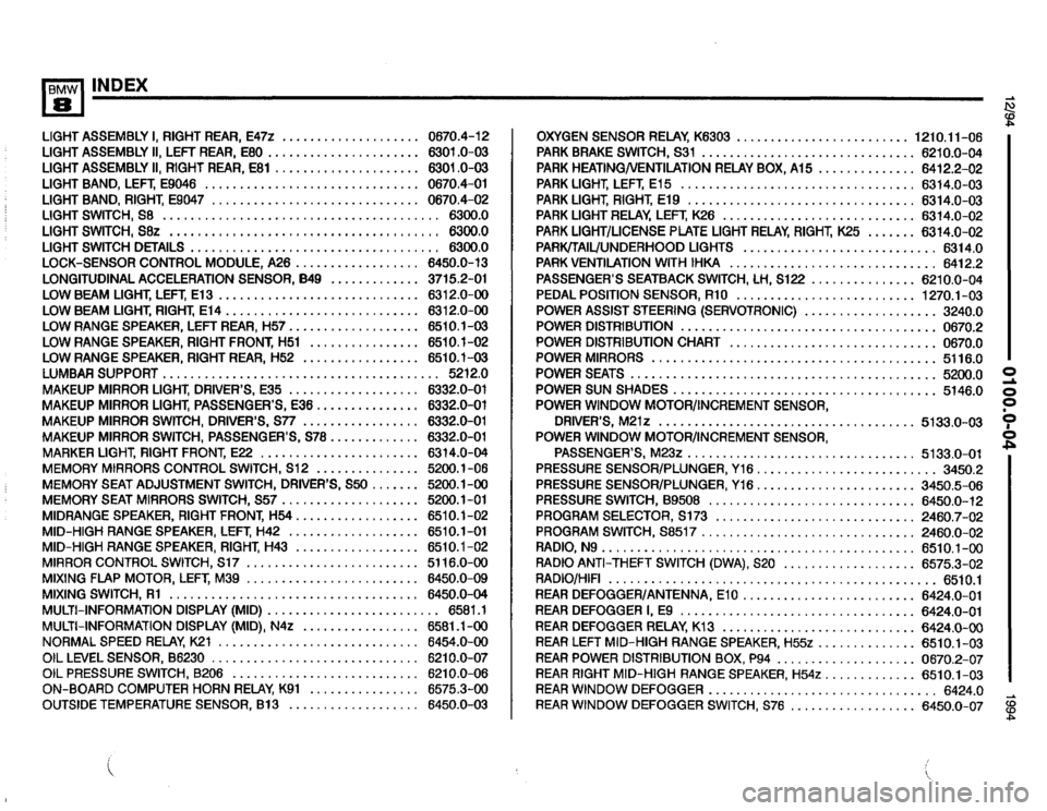 BMW 850csi 1994 E31 Electrical Troubleshooting Manual 