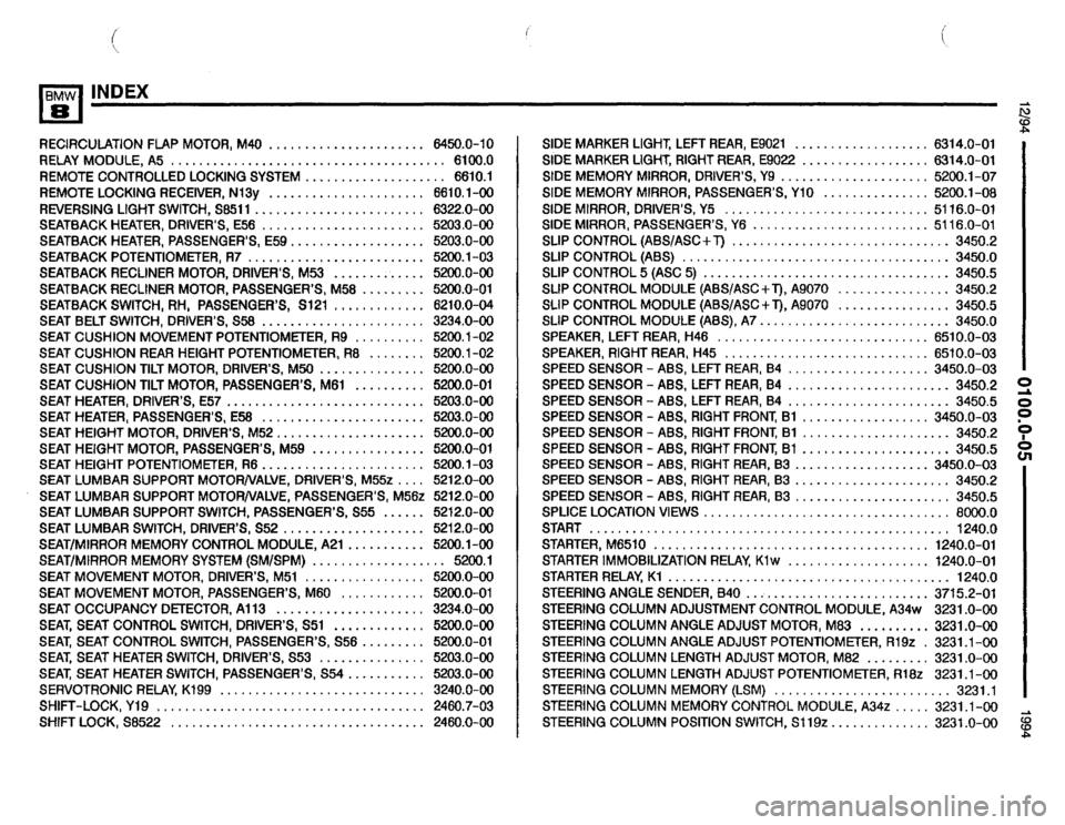 BMW 850ci 1994 E31 Electrical Troubleshooting Manual 