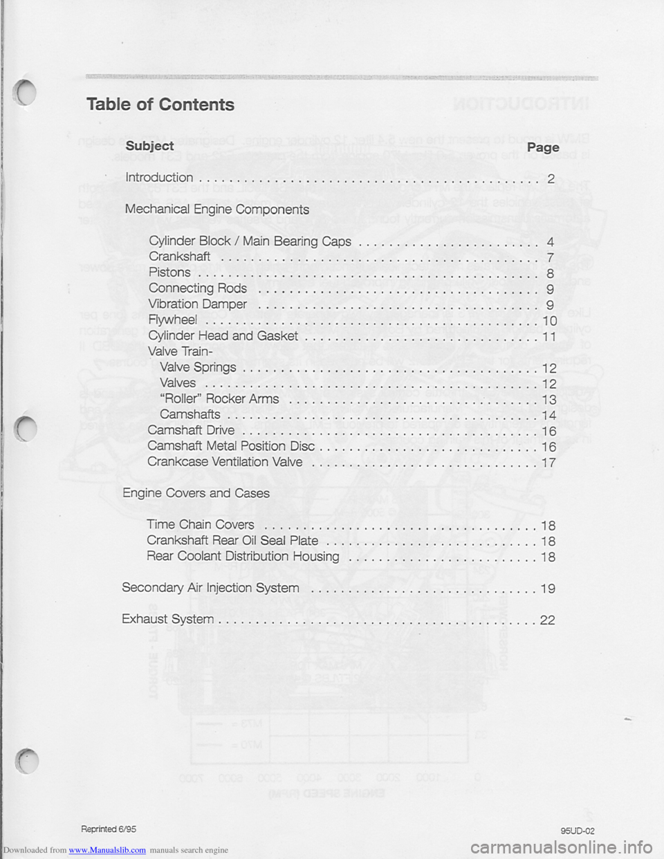 BMW 750i 1994 E38 M73 Training Reference Manual Downloaded from www.Manualslib.com manuals search engine   
