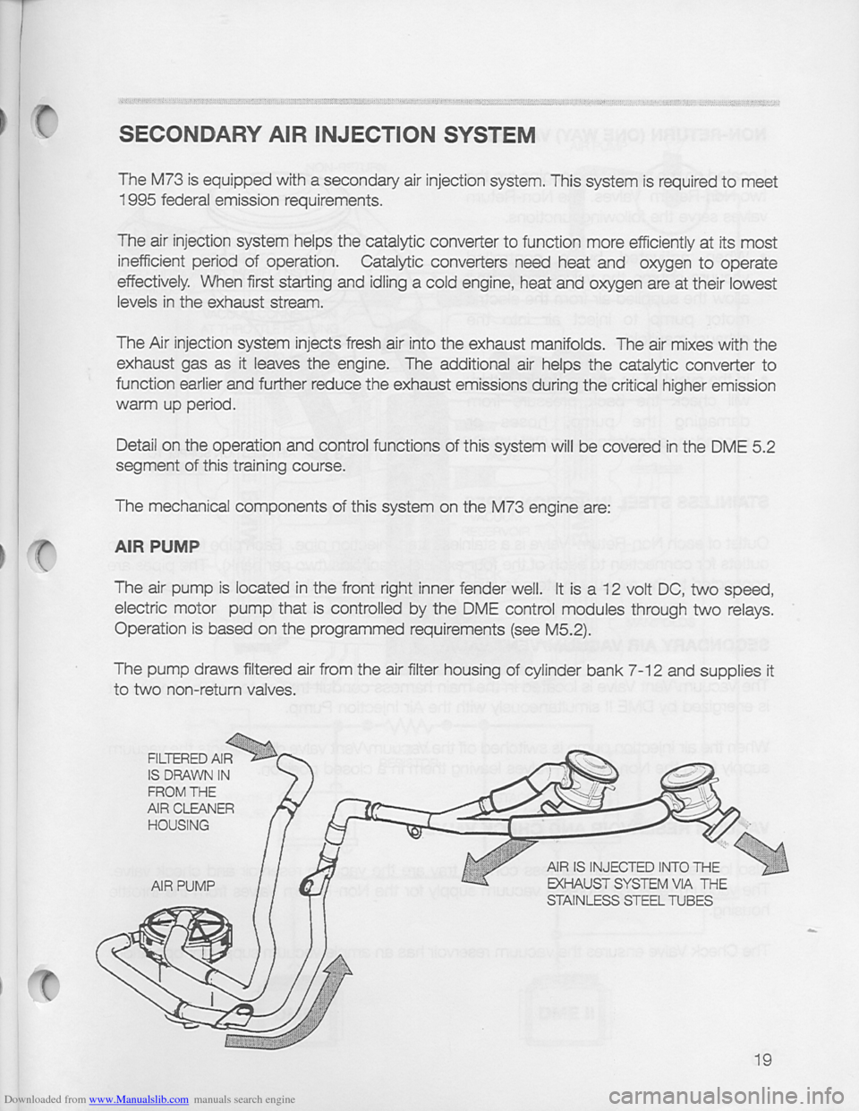 BMW 750i 1994 E38 M73 Training Reference Manual Downloaded from www.Manualslib.com manuals search engine   