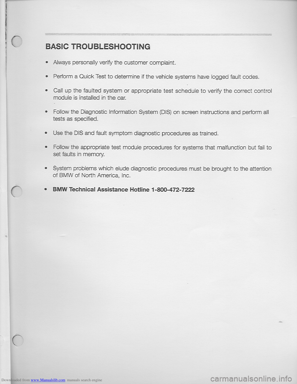 BMW 850i 1994 E31 M73 Training Reference Manual Downloaded from www.Manualslib.com manuals search engine   