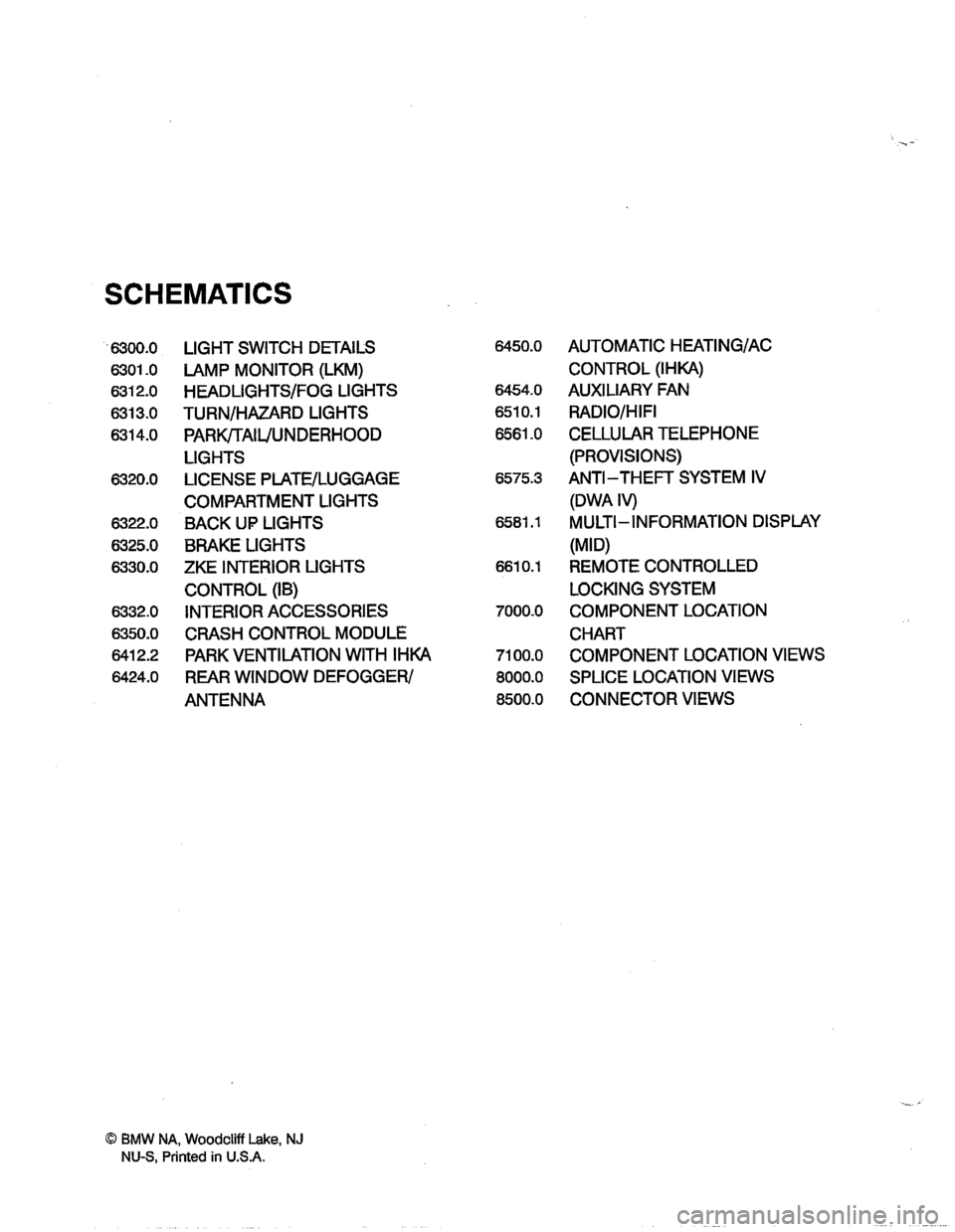 BMW 850ci 1995 E31 Electrical Troubleshooting Manual 