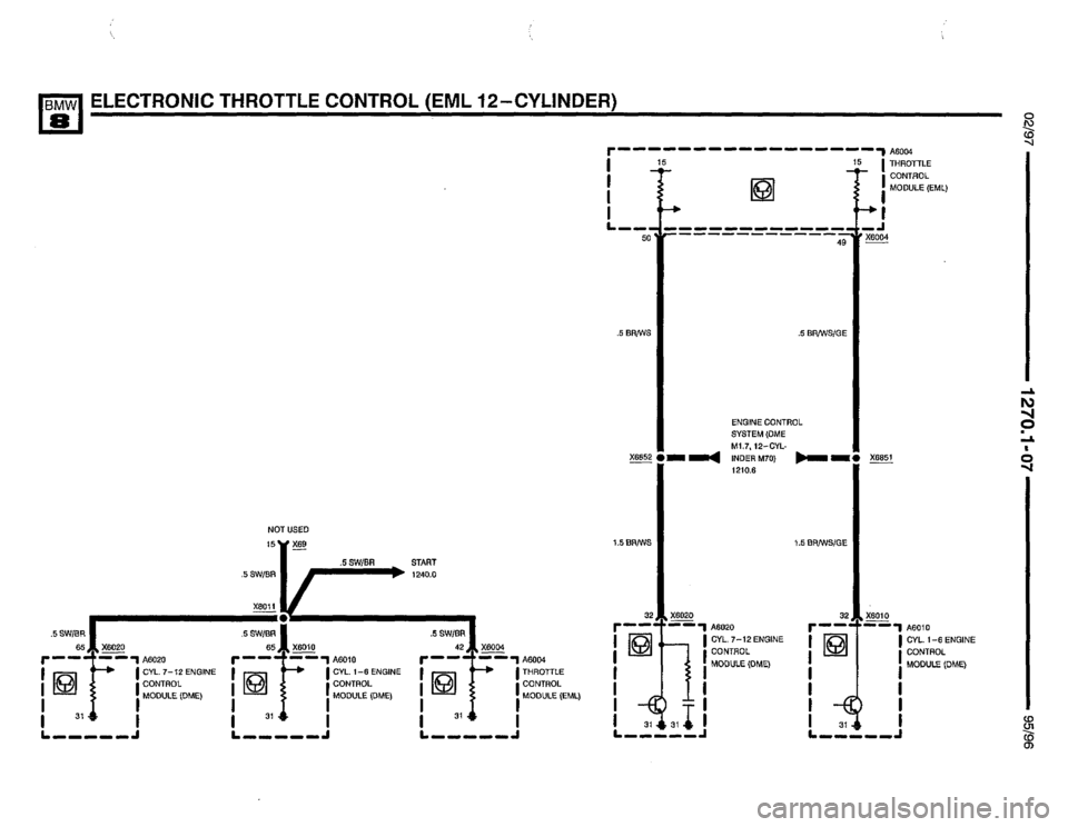 BMW 850ci 1995 E31 Electrical Troubleshooting Manual 