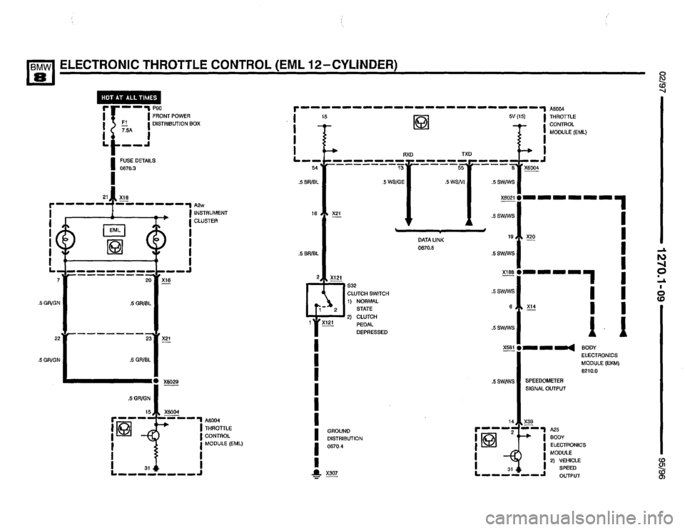 BMW 850ci 1995 E31 Electrical Troubleshooting Manual 