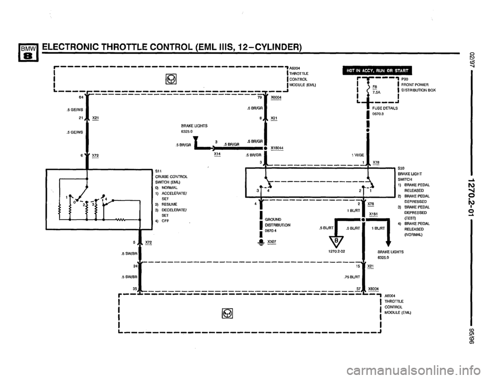 BMW 850ci 1995 E31 Electrical Troubleshooting Manual 