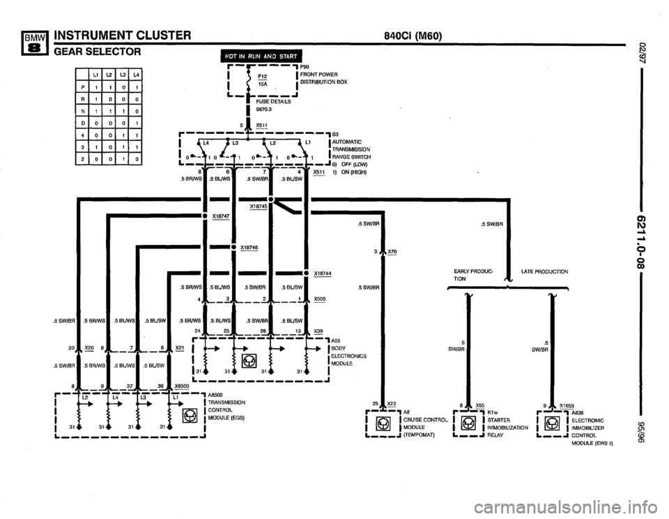 BMW 850ci 1995 E31 Electrical Troubleshooting Manual 