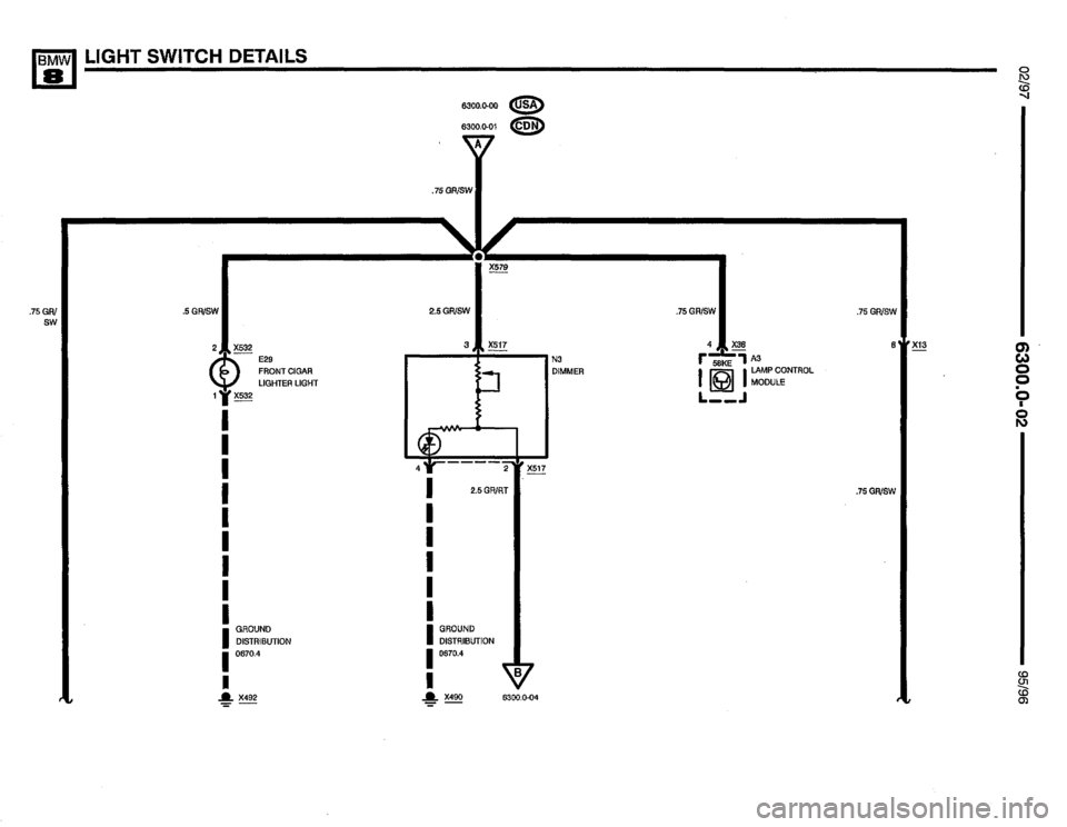 BMW 850ci 1995 E31 Electrical Troubleshooting Manual 