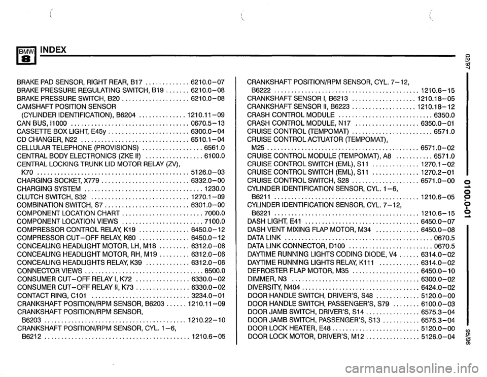 BMW 850csi 1995 E31 Electrical Troubleshooting Manual 