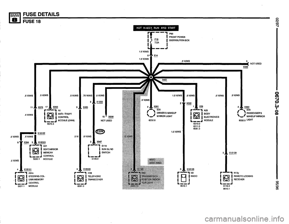 BMW 850ci 1995 E31 Electrical Troubleshooting Manual 