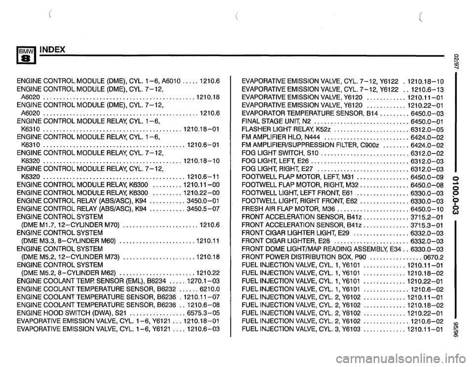 BMW 850csi 1995 E31 Electrical Troubleshooting Manual 