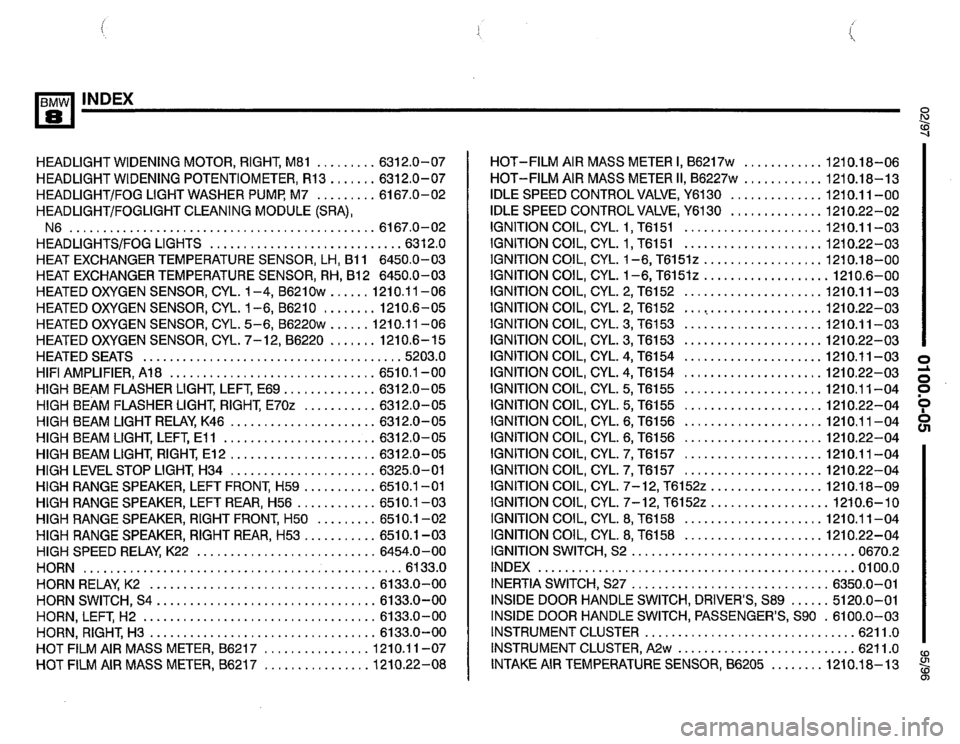 BMW 850ci 1995 E31 Electrical Troubleshooting Manual 