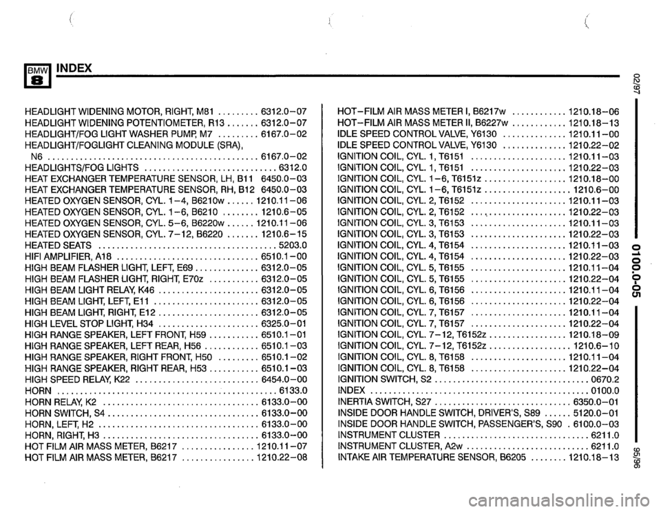 BMW 850csi 1995 E31 Electrical Troubleshooting Manual 