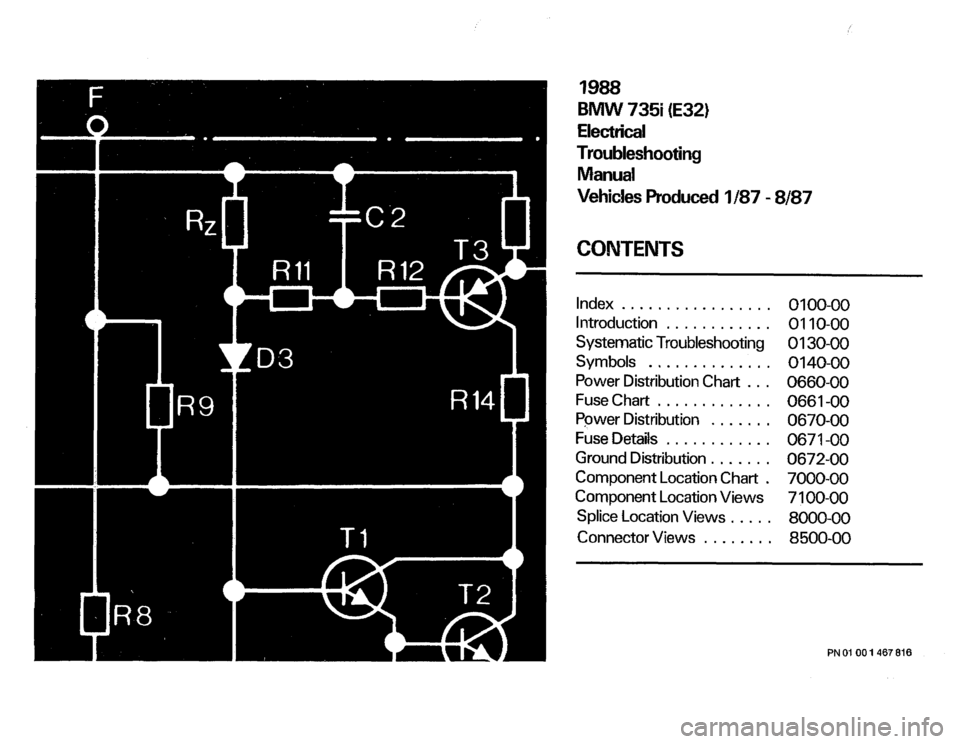 BMW 735i 1987 E32 Electrical Troubleshooting Manual 