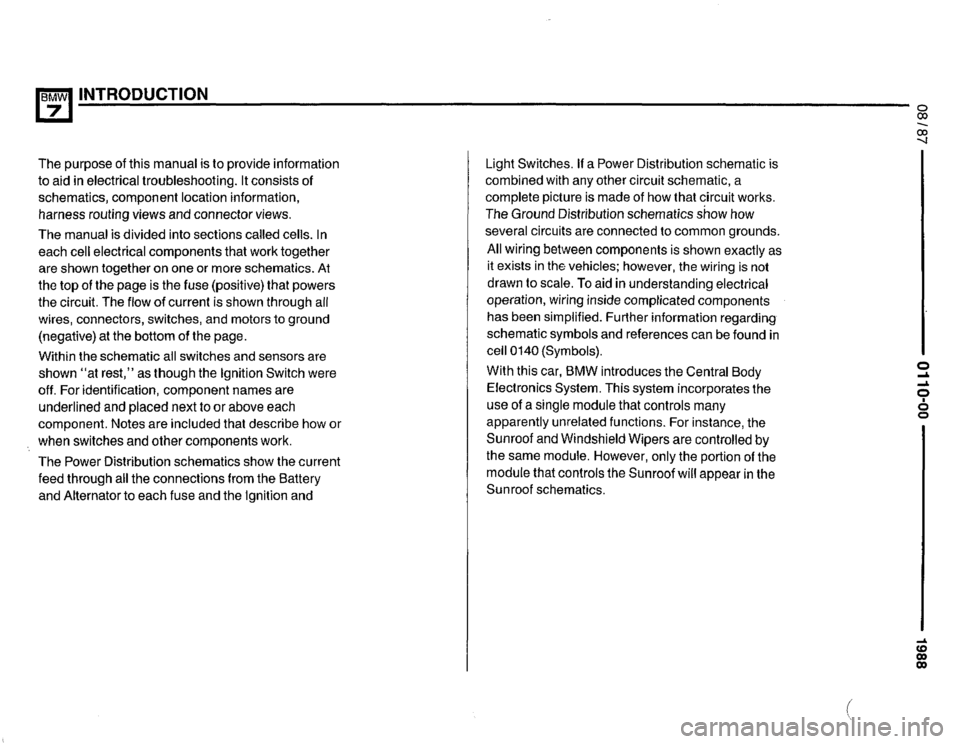 BMW 735i 1987 E32 Electrical Troubleshooting Manual 