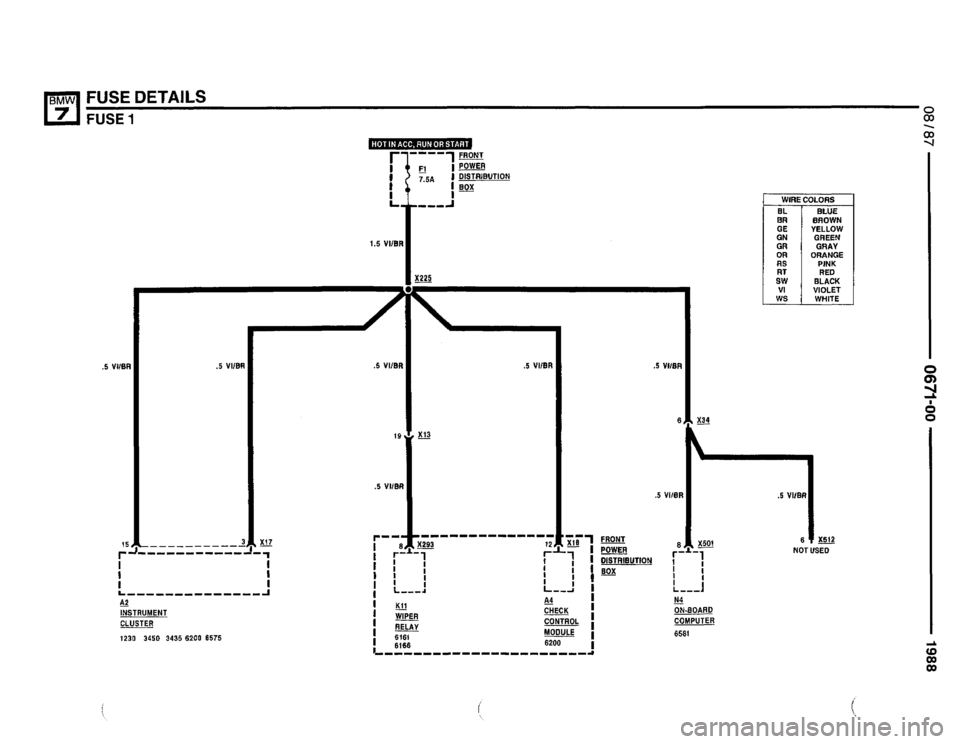 BMW 735i 1987 E32 Electrical Troubleshooting Manual 