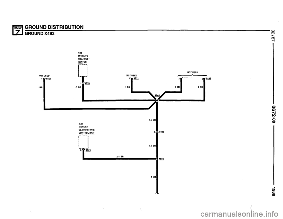 BMW 735i 1987 E32 Electrical Troubleshooting Manual 