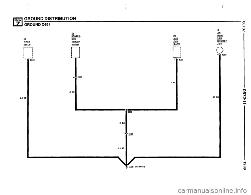 BMW 735i 1987 E32 Electrical Troubleshooting Manual 
