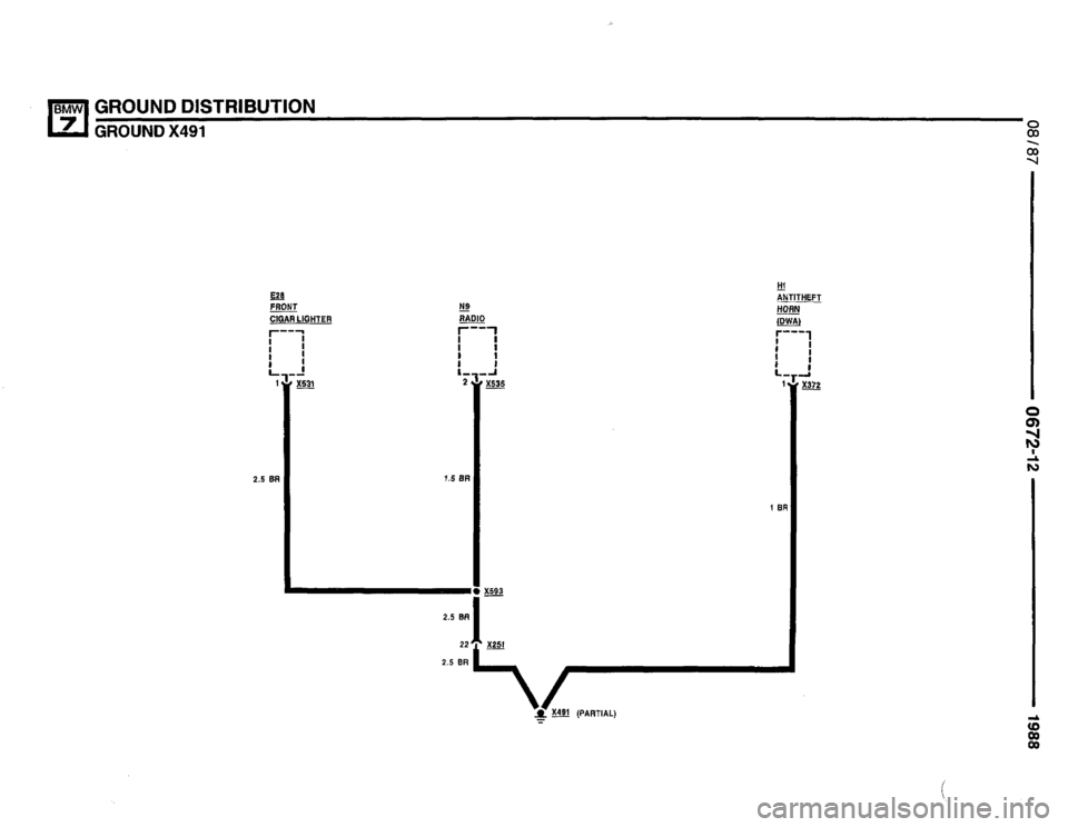 BMW 735i 1987 E32 Electrical Troubleshooting Manual 