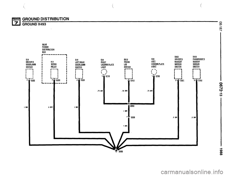 BMW 735i 1987 E32 Electrical Troubleshooting Manual 