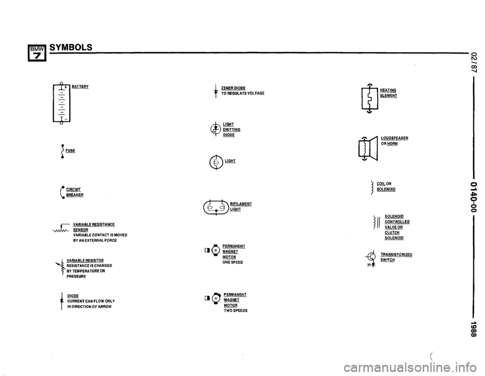 BMW 735i 1987 E32 Electrical Troubleshooting Manual 