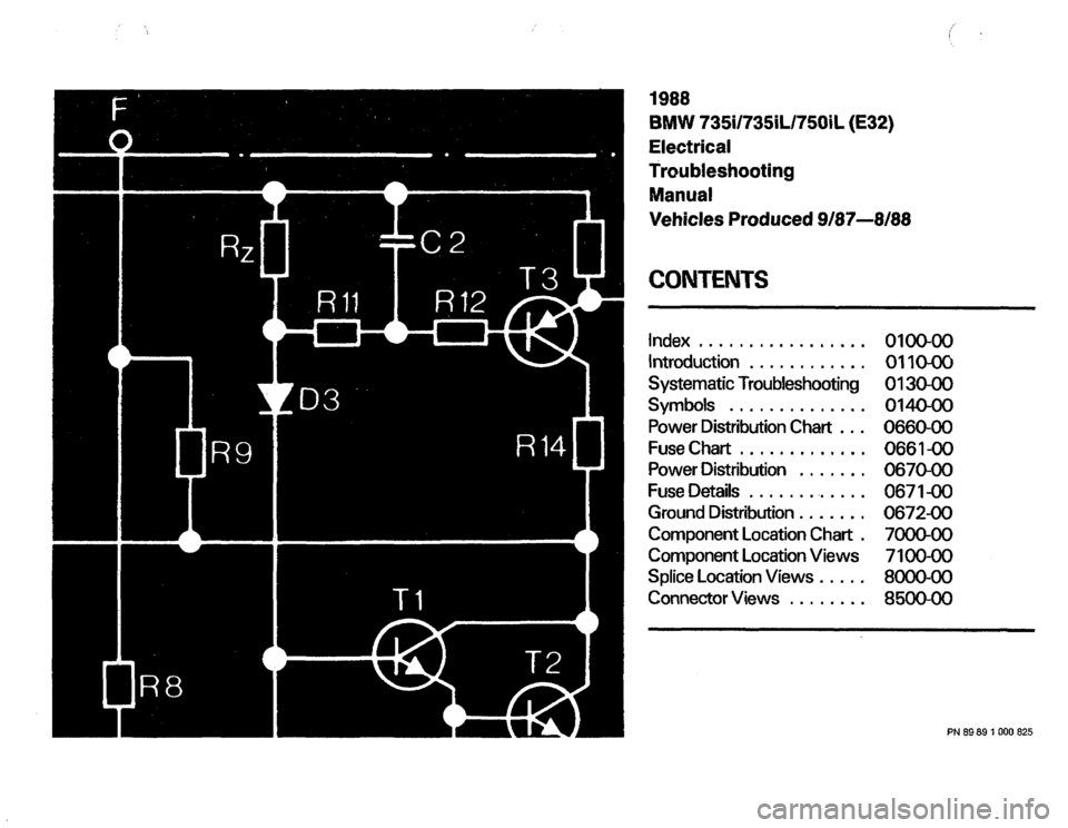 BMW 750il 1988 E32 Electrical Troubleshooting Manual 
