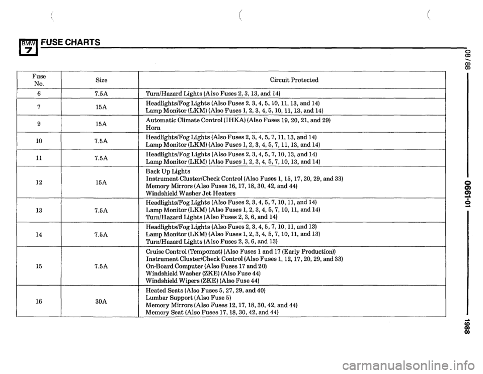 BMW 750il 1988 E32 Electrical Troubleshooting Manual 