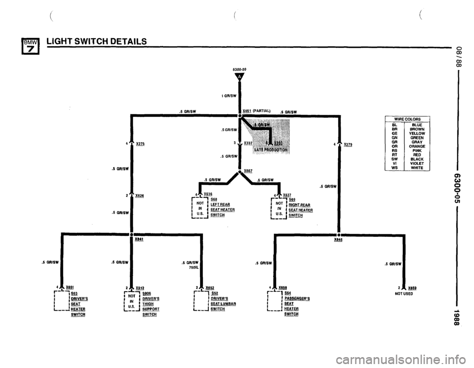 BMW 750il 1988 E32 Electrical Troubleshooting Manual 