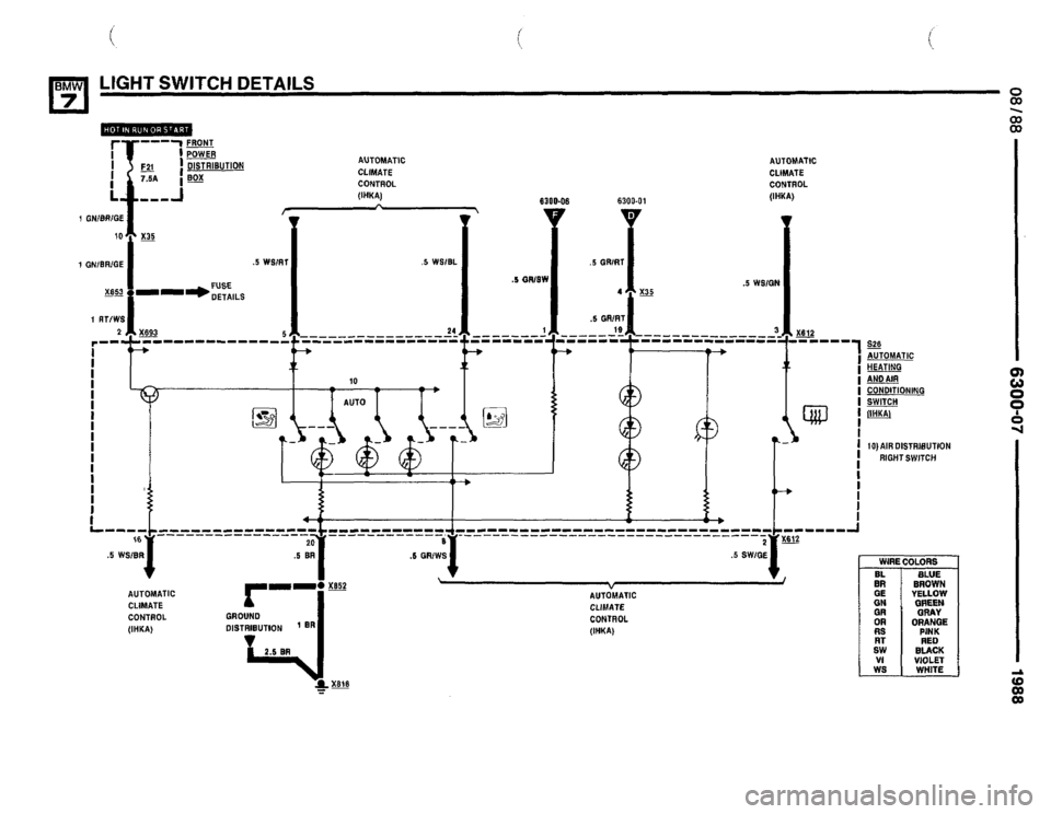 BMW 750il 1988 E32 Electrical Troubleshooting Manual 