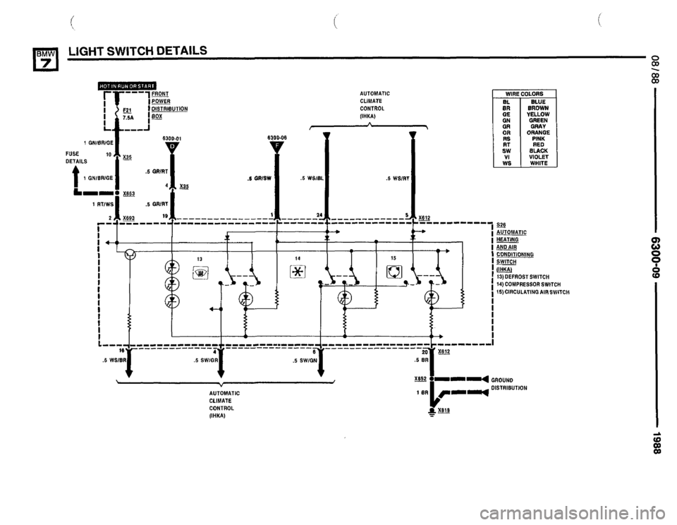 BMW 750il 1988 E32 Electrical Troubleshooting Manual 