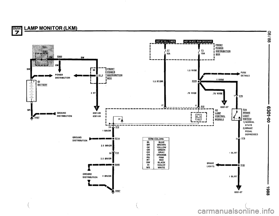 BMW 750il 1988 E32 Electrical Troubleshooting Manual 