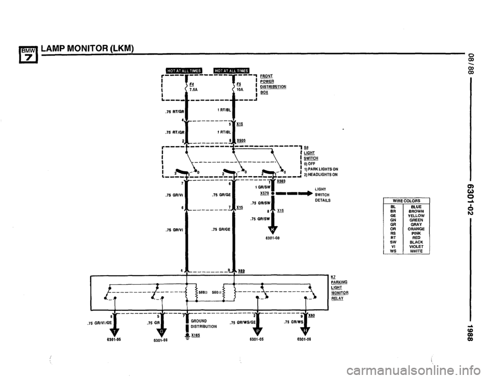 BMW 750il 1988 E32 Electrical Troubleshooting Manual 