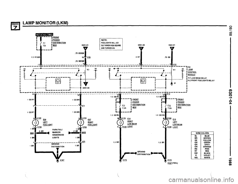 BMW 750il 1988 E32 Electrical Troubleshooting Manual 