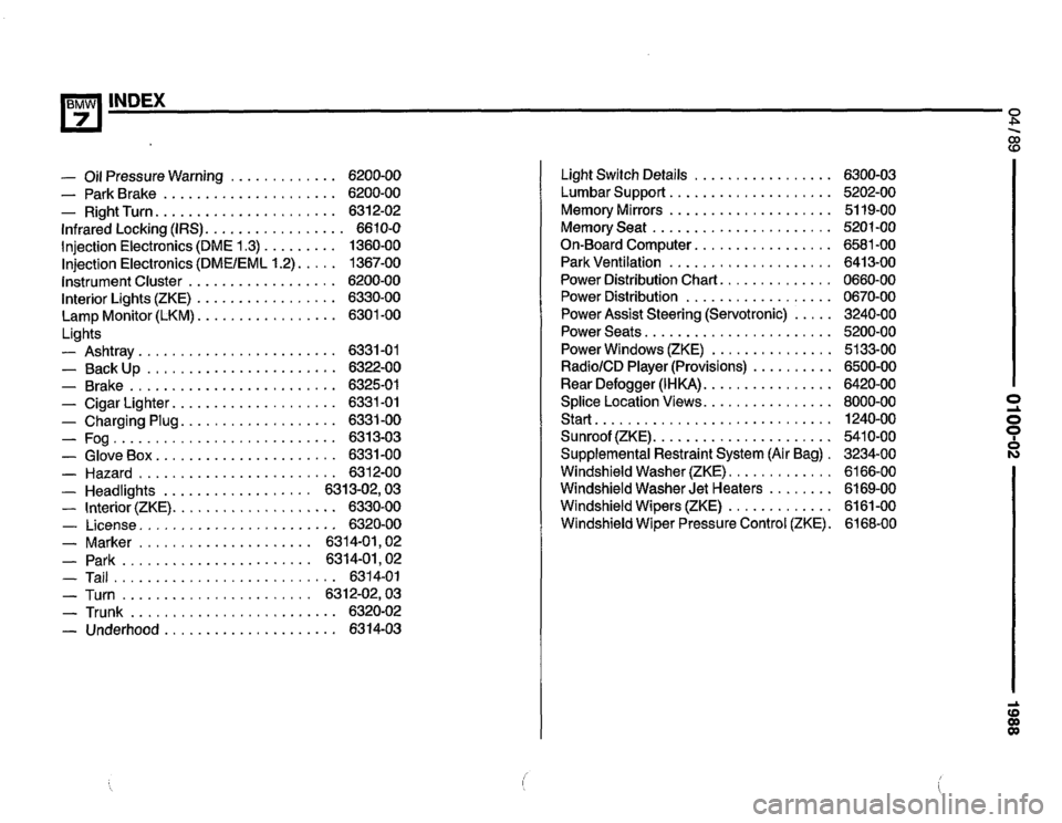 BMW 735il 1988 E32 Electrical Troubleshooting Manual 